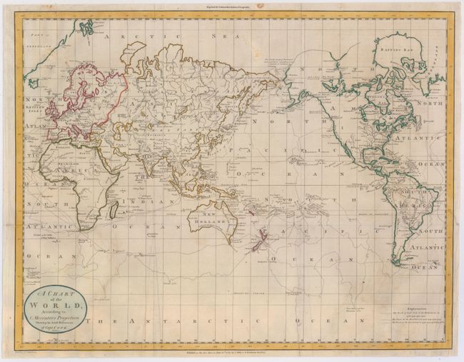 A Chart of the World, According to Mercator's Projection Shewing the Latest Discoveries of Capt. Cook
