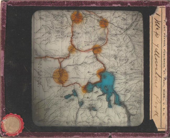 [Magic Lantern Slide - Map of Yellowstone]