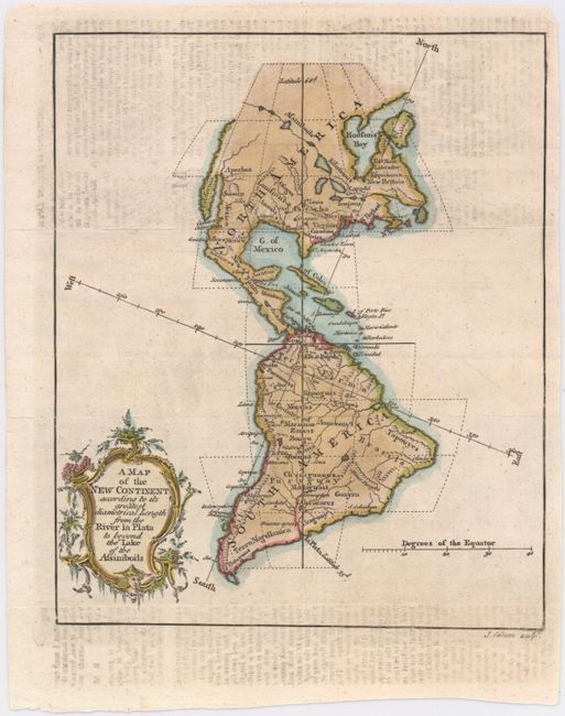 A Map of the New Continent According to its Greatest Diametrical Length from the River la Plata to beyond the Lake of the Assiniboils