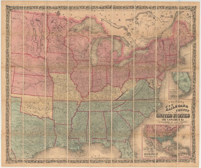 Colton's New Railroad & County Map of the United States