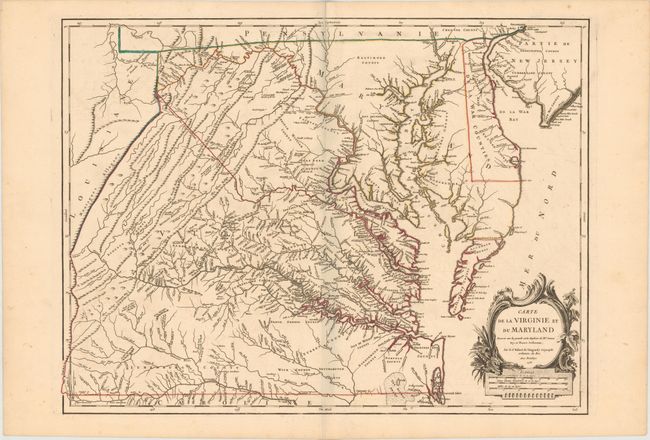 Carte de la Virginie et du Maryland Dressee sur la Grande Carte Angloise de Mrs. Josue Fry et Pierre Jefferson