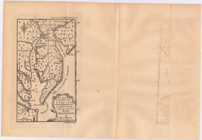 A Map of That Part of America Where a Degree of Latitude Was Measured for the Royal Society by Cha: Mason & Jere: Dixon
