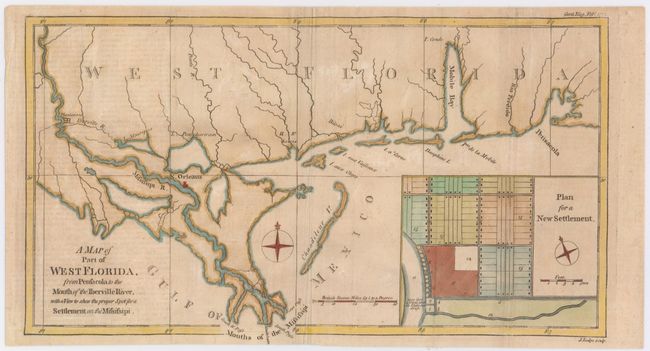 A Map of Part of West Florida, from Pensacola to the Mouth of the Iberville River, with a View to Shew the Proper Spot for a Settlement on the Mississipi