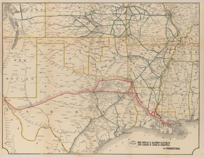 Map of the Texas & Pacific Railway and Connections [with report] Annual Report of the Directors of the Texas and Pacific Railway Co.