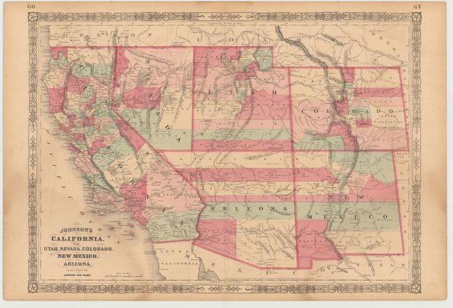 Johnson's California, with Utah, Nevada, Colorado, New Mexico, and Arizona