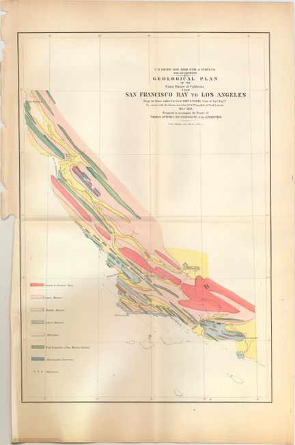 Geological Plan of the Coast Range of California from San Francisco Bay to Los Angeles