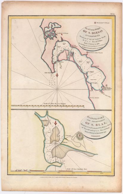 Plan of the Port of S. Diego in California1782 [on sheet with] Plan of the Port and Departement of S. Blas