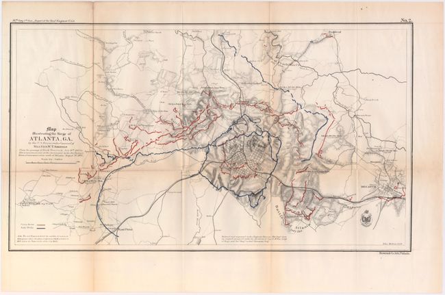 Map Illustrating the Siege of Atlanta, GA. By the U.S. Forces under the Command of Maj. Gen. W. T. Sherman