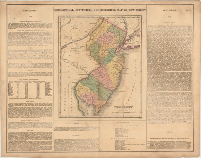 Geographical, Statistical, and Historical Map of New Jersey