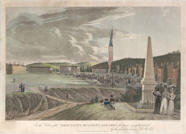 [Looking South - Artillery Drill] To the Cadets of the West Point Military Academy This Print Is Respectfully Dedicated by Their Friend and Servant Geo. Catlin