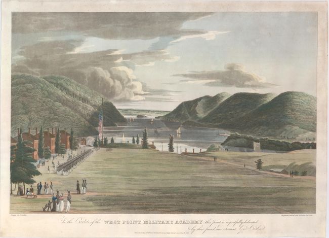 [Looking North - Military Drill] To the Cadets of the West Point Military Academy This Print Is Respectfully Dedicated by Their Friend and Servant Geo. Catlin
