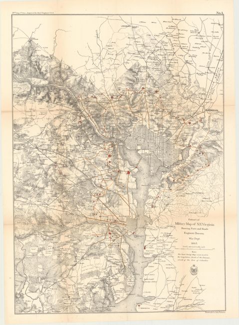 Extract of Military Map of N.E. Virginia Showing the Forts and Roads