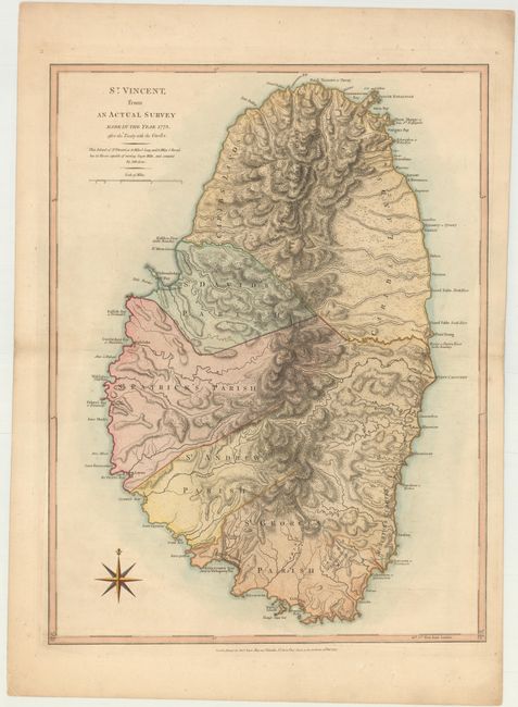 St. Vincent, from an Actual Survey Made in the Year 1773. After the Treaty with the Caribs