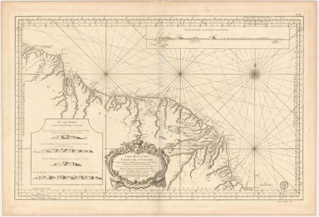 Carte Reduite des Costes de la Guyane depuis la Riviere d'Orenoque jusqu'au Cap de Nord a l'Entree de la Riviere des Amazones