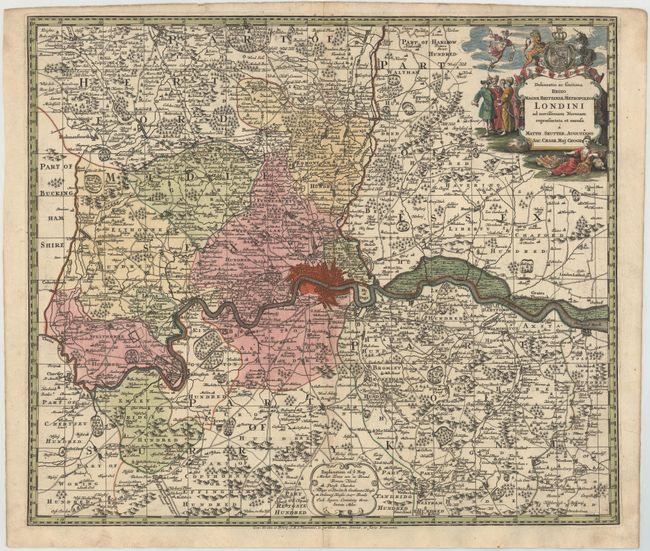 Delineatio ac Finitima Regio Magnae Brittaniae Metropoleos Londini ad Novissimam Normam...