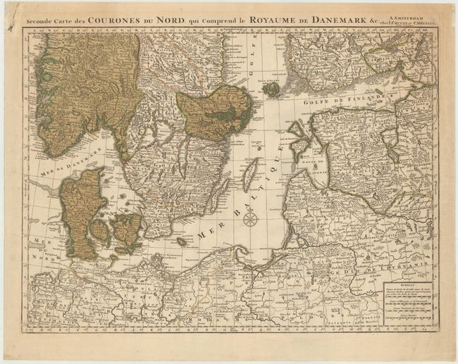 Seconde Carte des Courones du Nord. Qui Comprend le Royaume de Danemark &c.