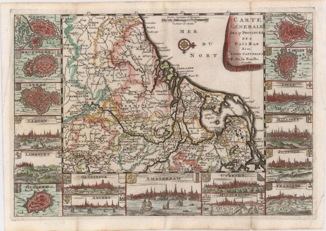 Carte Generale des 17 Provinces des Pais Bas avec Leurs Capitales