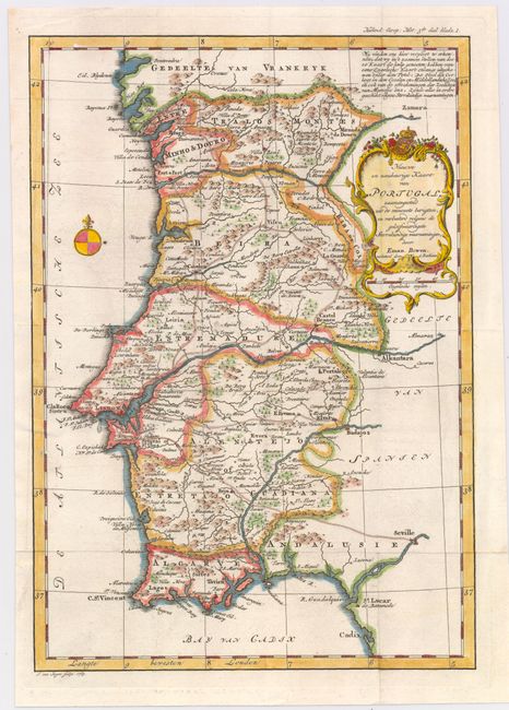 Nieuwe en Naukeurige Kaart van Portugal...