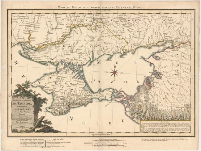 Carte du Gouvernement de Tauride, Comprenant la Krimee et les Pays Voisins…