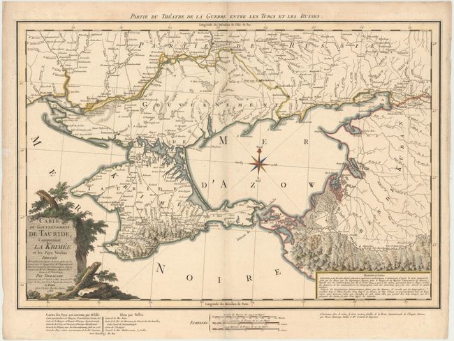 Carte du Gouvernement de Tauride, Comprenant la Krimee et les Pays Voisins