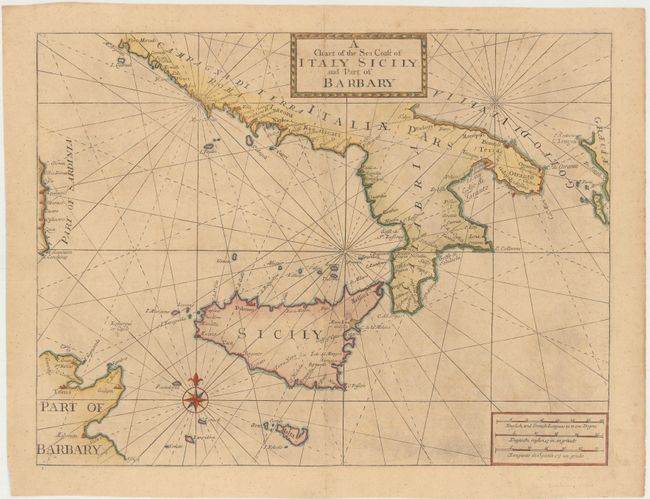 A Chart of the Sea Coast of Italy Sicily and Part of Barbary
