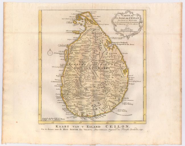 Carte de l'Isle de Ceylan pour Servir a l'Histoire des Etablissemens Europeens