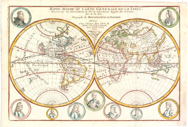 Mappe-Monde ou Carte Generale de la Terre, Dressee sur les Observations de Mrs. de l'Academie Royale des Sciences