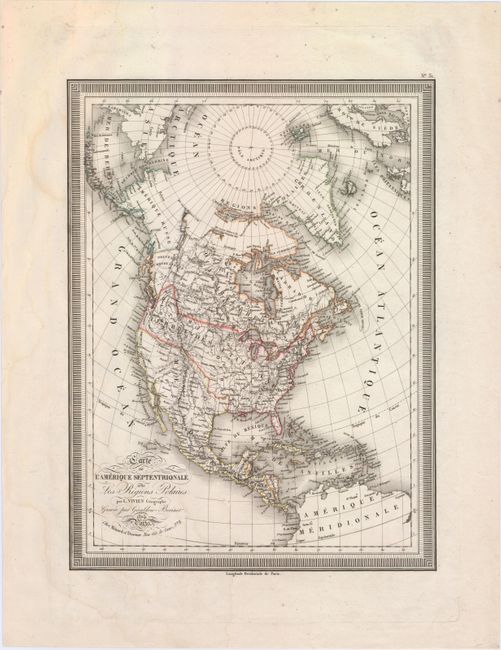 Carte de l'Amerique Septentrionale avec les Regions Polaires
