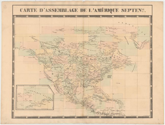 Carte d'Assemblage de l'Amerique Septenle. [and] Amer. Sep. Partie de la Vieille Californie No. 58