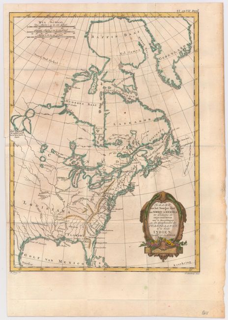 Kaart van het Noorder deel van Noord Amerika ter Opheldering der Geschiedenis van de Bezittingen...