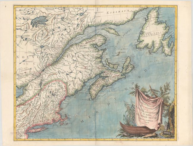 Partie Orientale du Canada, avec la Nouvelle Angleterre, l'Acadie, et la Terre-Neuve...