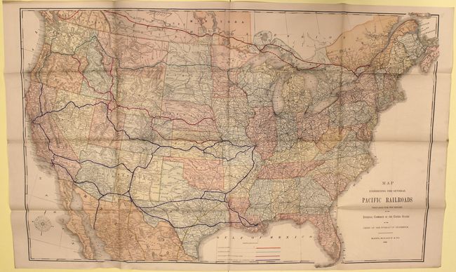Map Exhibiting the Several Pacific Railroads Prepared for the Report of the Internal Commerce of the United States