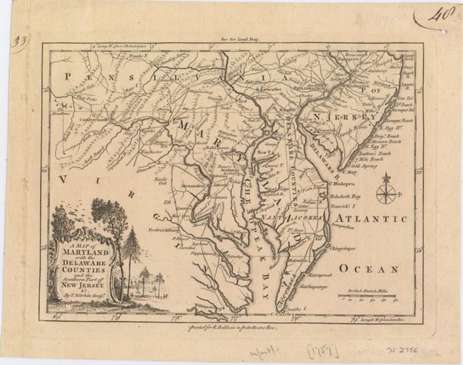 A Map of Maryland with the Delaware Counties and the Southern Part of New Jersey &c.