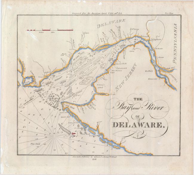 The Bay and River of Delaware [and] Entrance to the Chesapeake Bay. Reduced from the Surveys Made by D.P. Adams and Others by Order of the Navy Commissioners of the U.S.