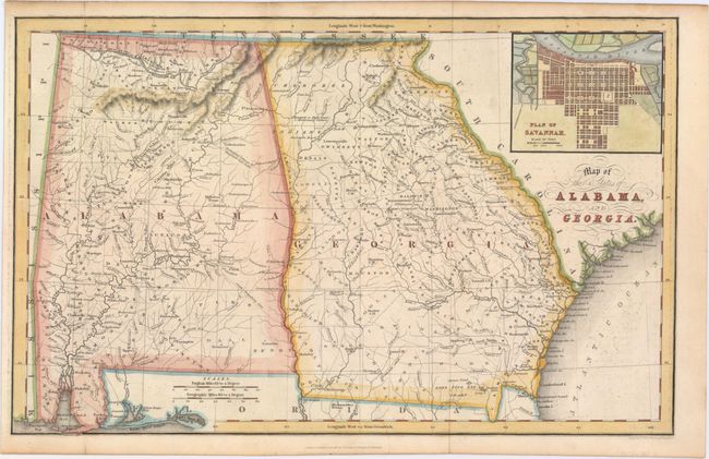 Map of the States of Alabama, and Georgia