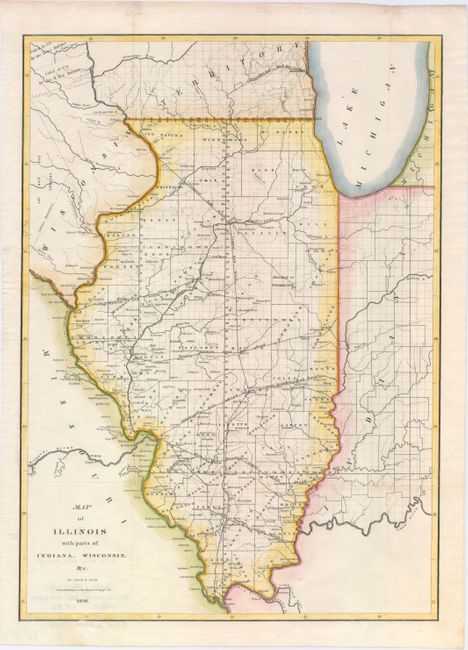 Map of Illinois with Parts of Indiana, Wisconsin, &c.
