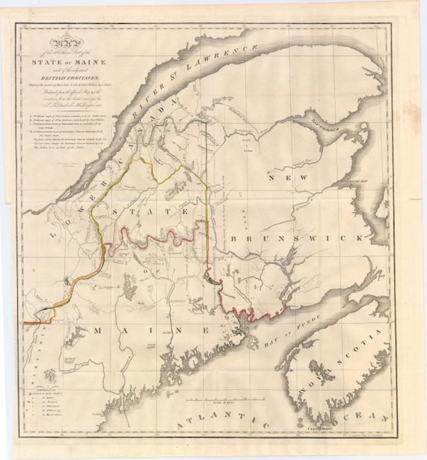 Map of the Northern Part of the State of Maine and the Adjacent British Provinces [and] Extract from a Map of the British and French Dominions in the North America by Jn O. Mitchell
