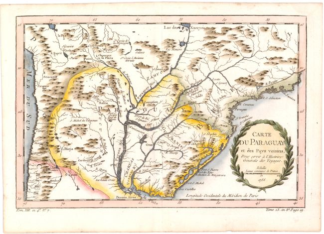 Carte du Paraguay et des Pays Voisins