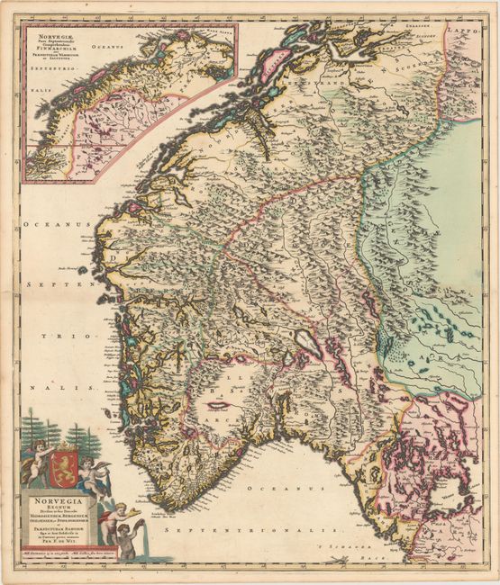 Norvegia Regnum Divisum in suos Dioeceses Nidrosiensem, Bergensem, Opsloensem, et Stavangriensem et Praefecturam Bahusiae...