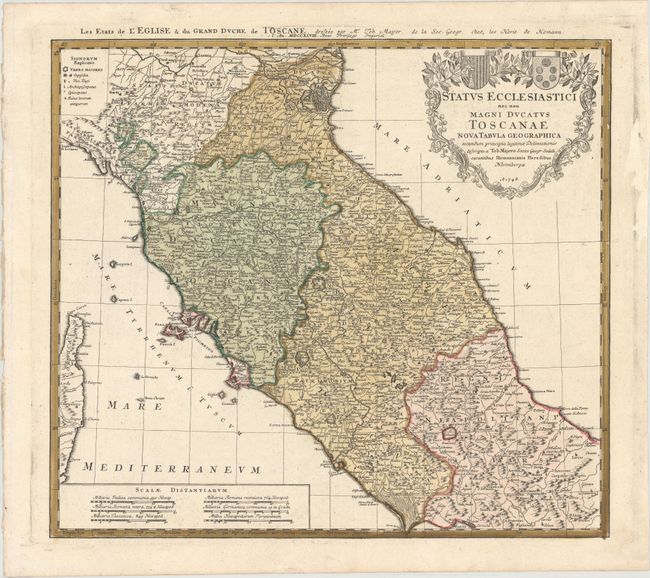 Status Ecclesiastici nec non Magni Ducatus Toscanae Nova Tabula Geographica