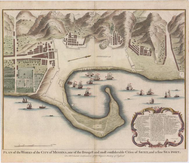 Plan of the Works of the City of Messina, one of the Strongest and Most Considerable Cities of Sicily, and a Fine Sea-Port