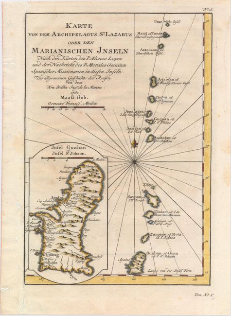 Karte von dem Archipelagus St. Lazarus oder den Marianischen Inseln...