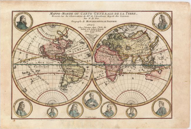 Mappe-Monde ou Carte Generale de la Terre, Dressee sur les Observations de Mrs. de l'Academie Royale des Sciences