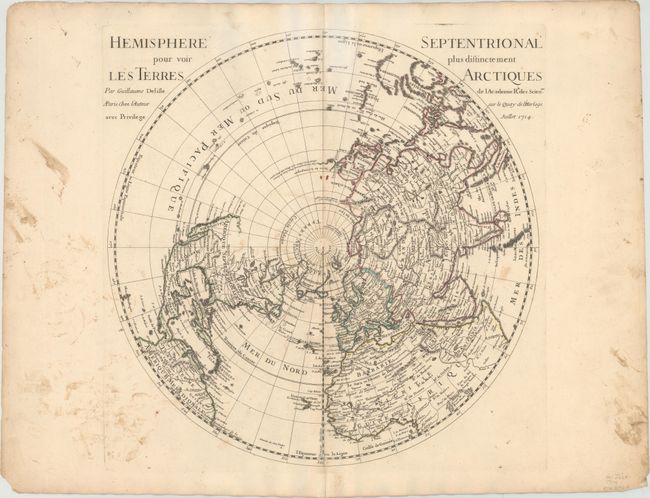 Hemisphere Septentrional pour Voir Plus Distinctement les Terres Arctiques