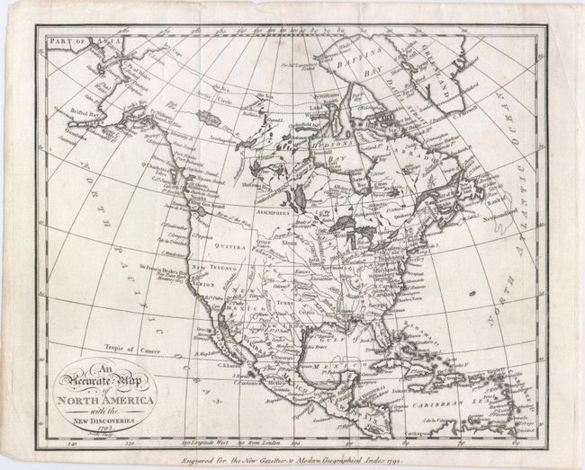 An Accurate Map of North America with the New Discoveries