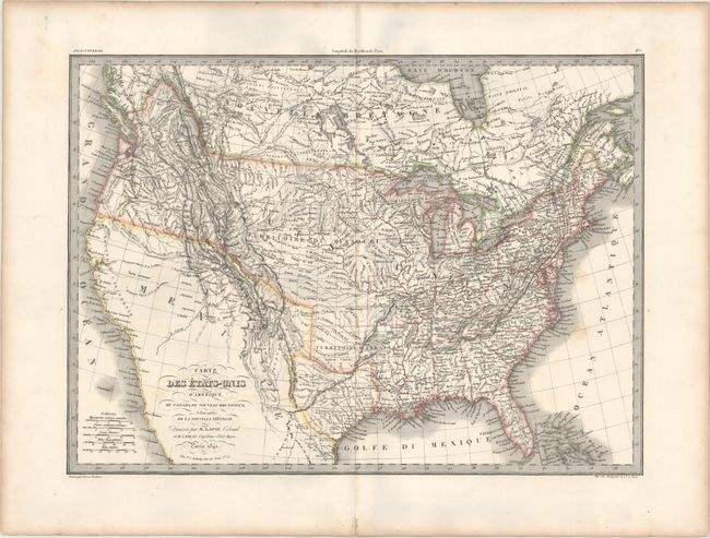 Carte des Etats-Unis d'Amerique, du Canada, du Nouveau Brunswick et d'une Partie de la Nouvelle Bretagne