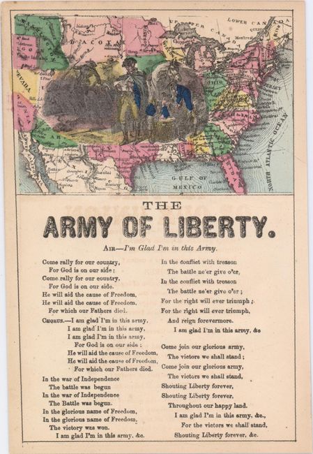 [Map of United States with The Army of Liberty Song]