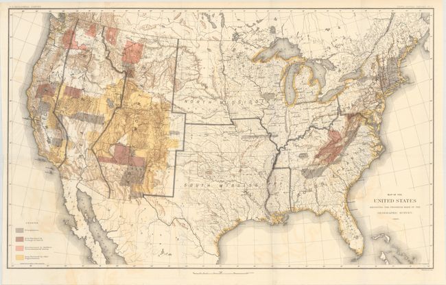 Map of the United States Exhibiting the Progress Made in the Geographic Survey [and] Map of the United States Showing Progress in Preparation and Engraving of Topographic Maps [and] Map Showing Condition and Progress of Topographic Surveys [Lot of 3]