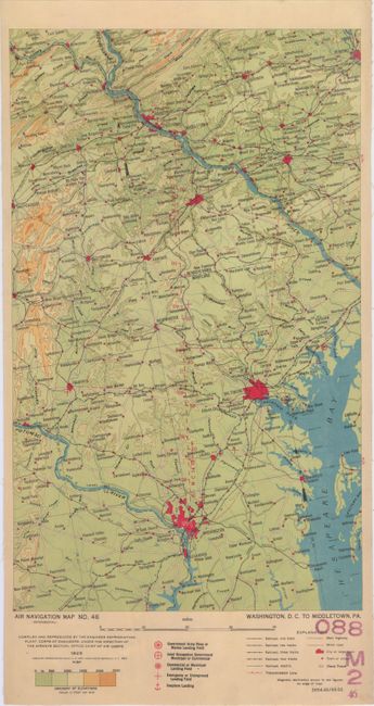 Air Navigation Map No. 46 (Experimental) Washington, D.C. to Middletown, PA.