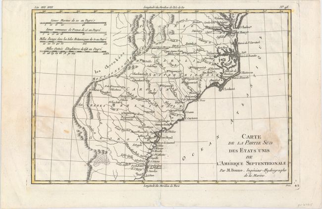 Carte de la Partie Sud des Etats Unis de l'Amerique Septentrionale